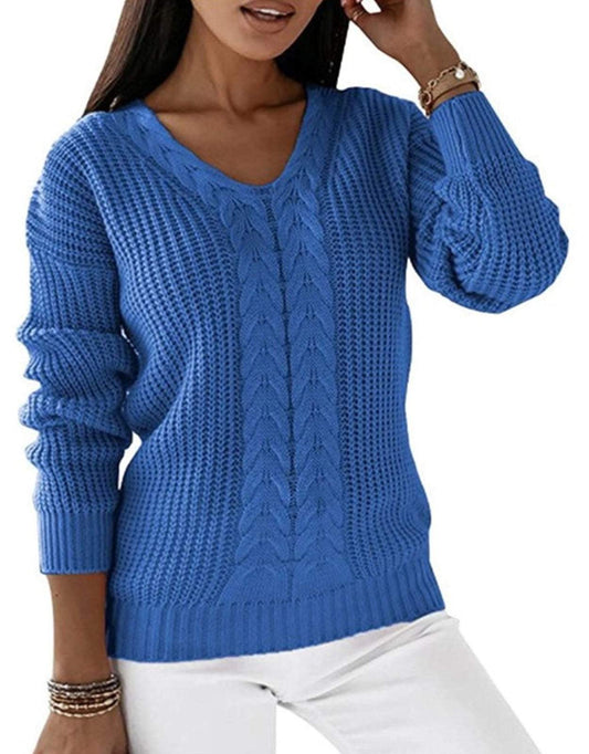 Cable Sweater Colorful